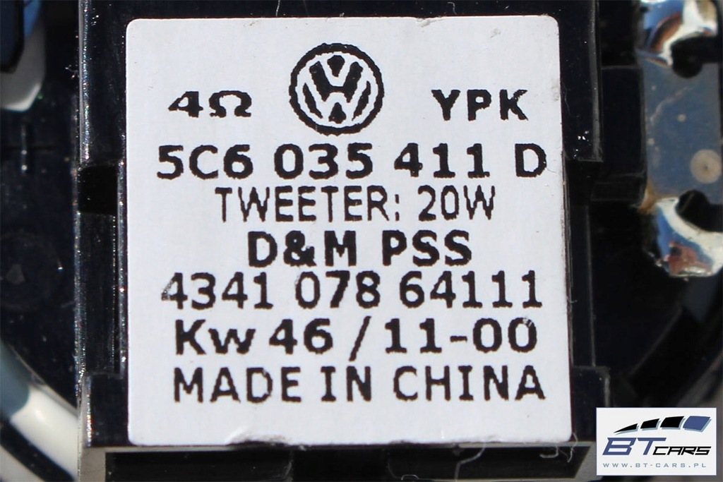 фото №12, Vw jetta динамики + усилитель аудиосистема fender 3t0035456b 561035453 5c6