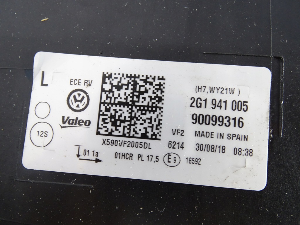 фото №7, Лампа перед передняя левая vw polo vi 2g valeo