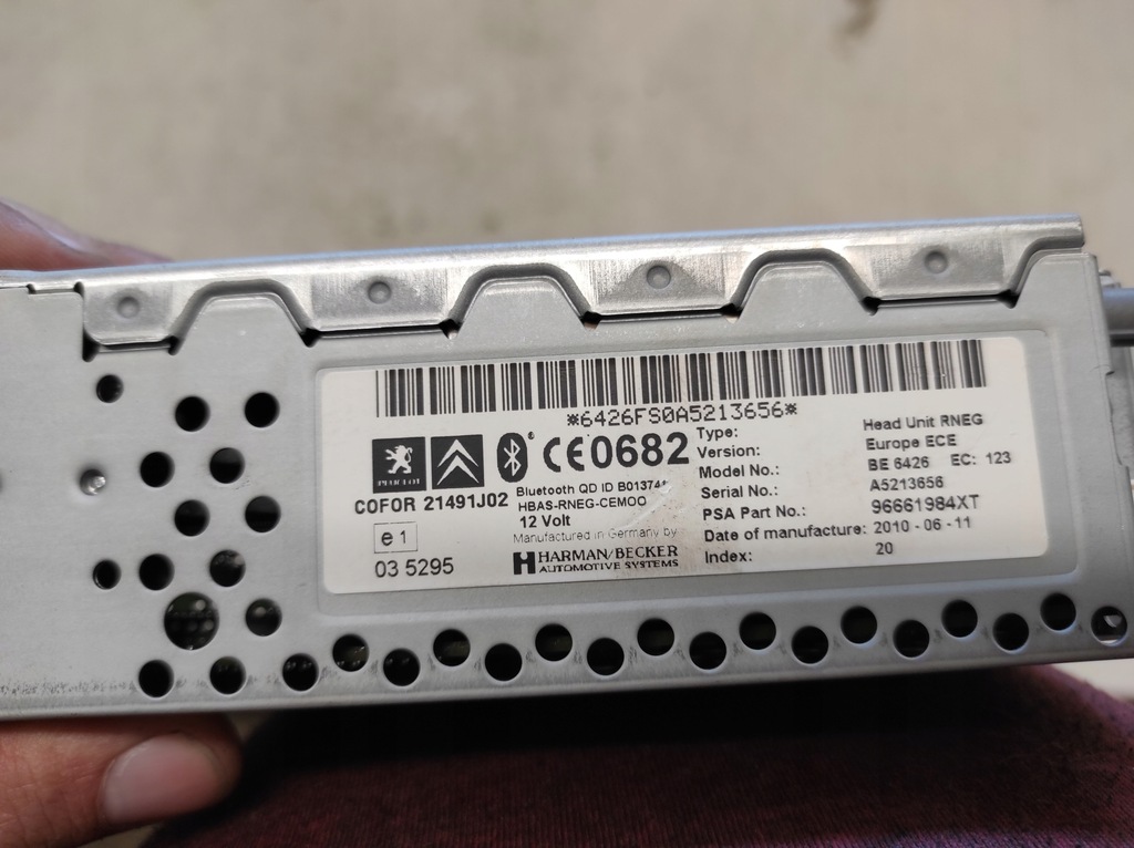 фото №5, Peugeot 5008 1 i 09- радио cd 96661984xt