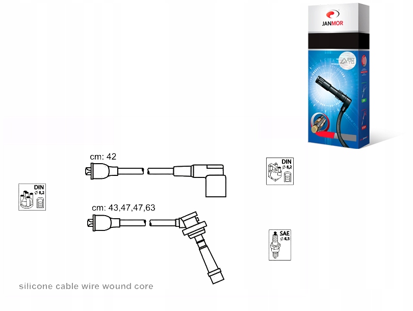 фото №1, Дроти запалювання janmor 3370575f02 3370575f03 ze