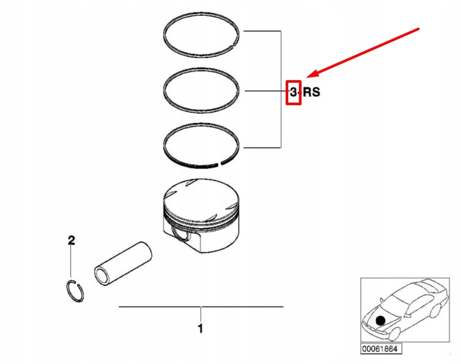 фото №7, Кольца поршневые bmw 5 e60 11257577586 7577586 oem