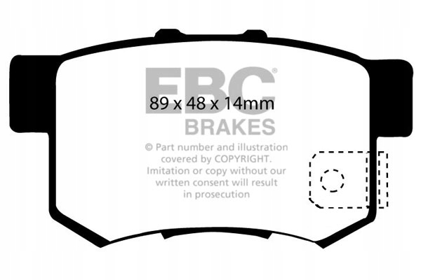 фото №2, Mocne тормозные колодки ebc brakes green stuff - honda civic vii type r ep3 задняя
