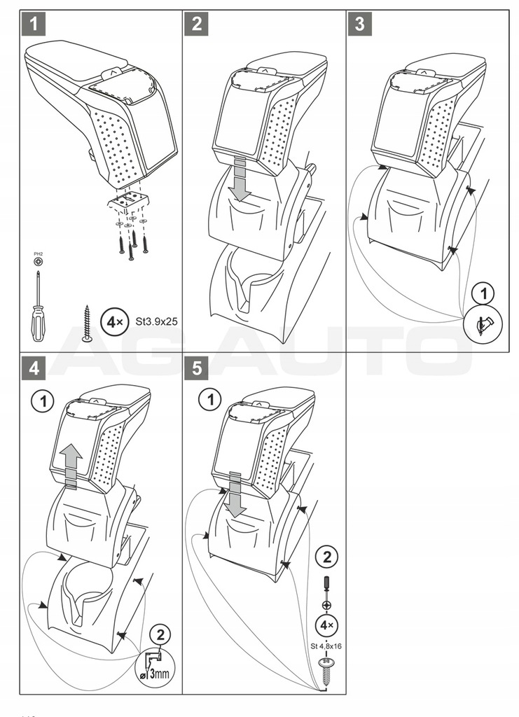фото №7, Подлокотник с адаптер do vw golf v, 2004-2010, arm2-black