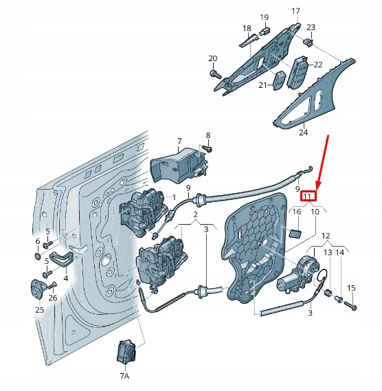 фото №1, Audi a7 sportback 4g передня частина правий door inner панель cover 4g8837096