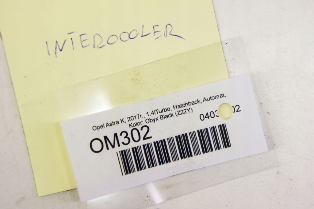 Om302 opel astra k v 1.4i інтеркулер 13356681 Зі Шроту