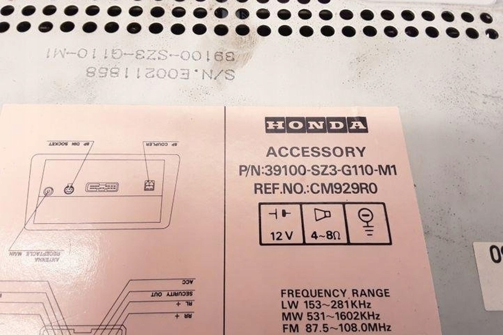 фото №9, Радио с навигация honda legend iii ka 39100sz3g110 3.5l бензиновый 151kw