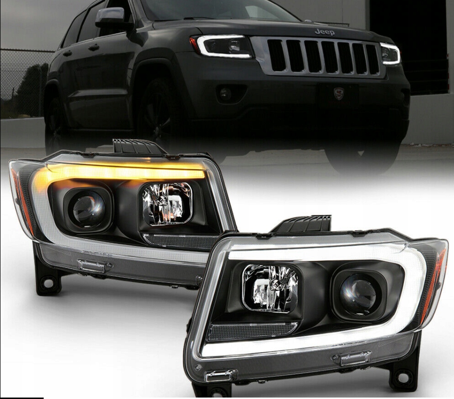 Купить Фонари chrysler jeep grand cherokee 11-13r led трубка  ходовие огни  черный
