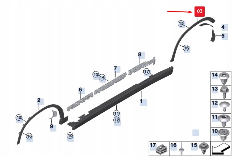 фото №4, Bmw x2 f39 rear left fender молдинг 51129491675 9491675