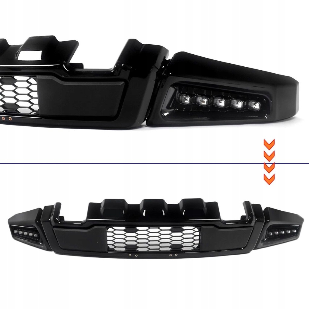 фото №6, Бампер передний - стиль raptor + освещение led ford f-150 f150 2009-2014