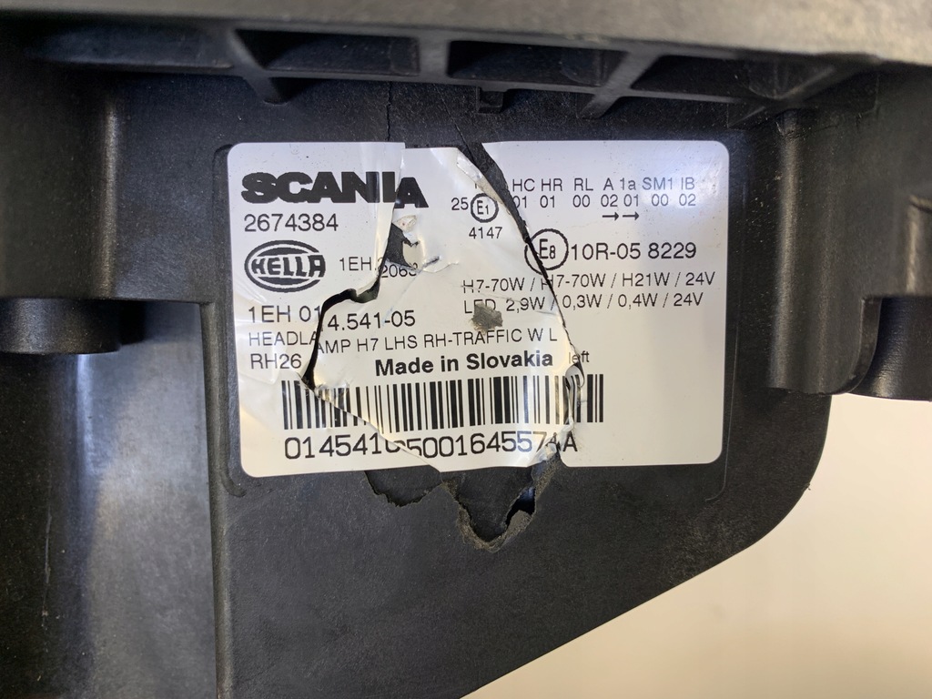фото №10, Лампа scania h7 r s g p next gen 2674382 2674384 lh лампа передняя h7