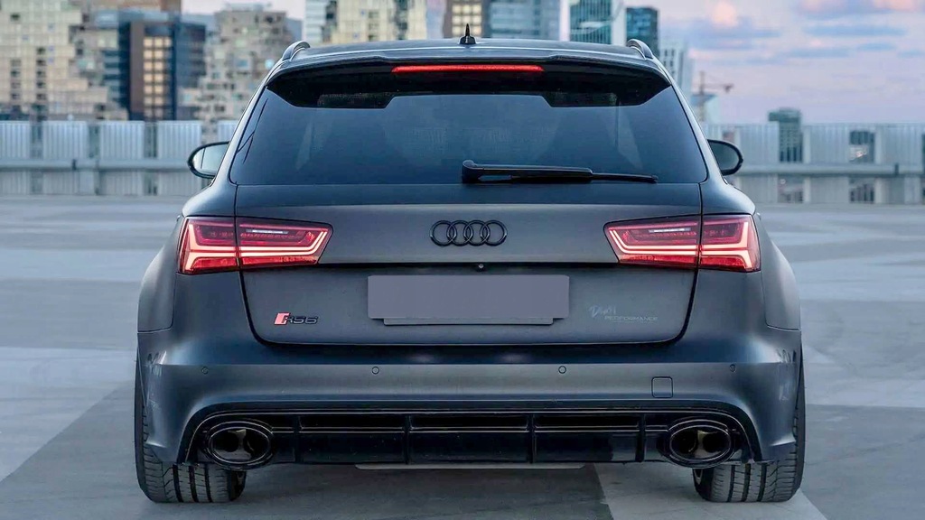 фото №11, Диффузор audi a6 c7 lift 15-18 rs6 look full black накладка обычный бампер