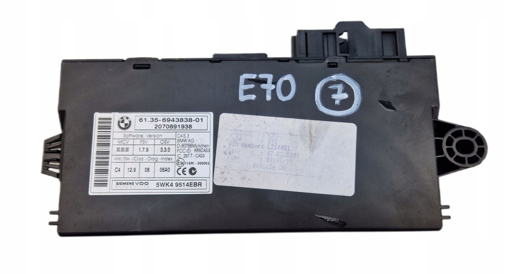Купить Bmw x5 e70 06-13 модуль блок управления cas 6943838