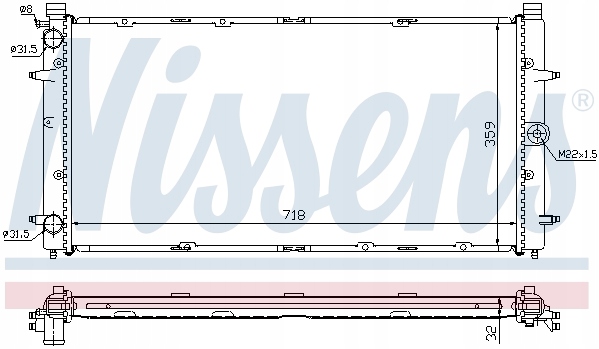 Радиатор воды nissens 65273a Цена