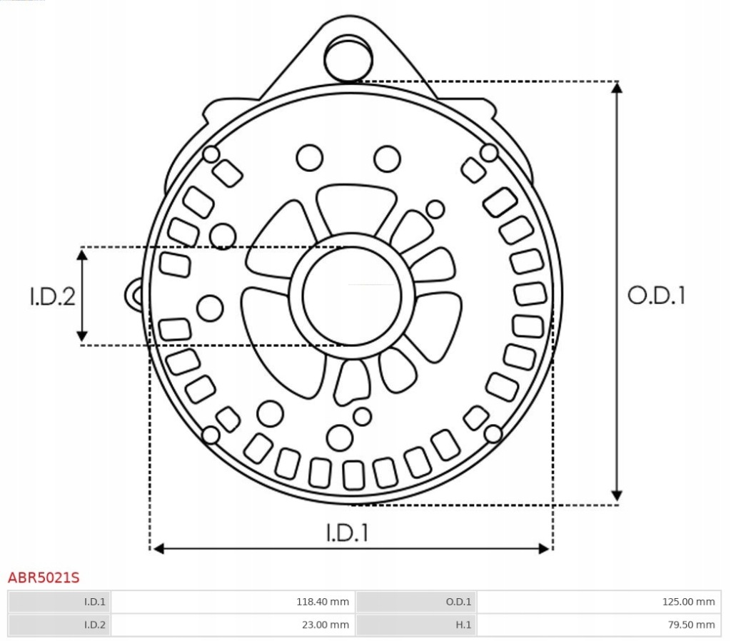 Abr5021s as задня корпус генератора Оригінал