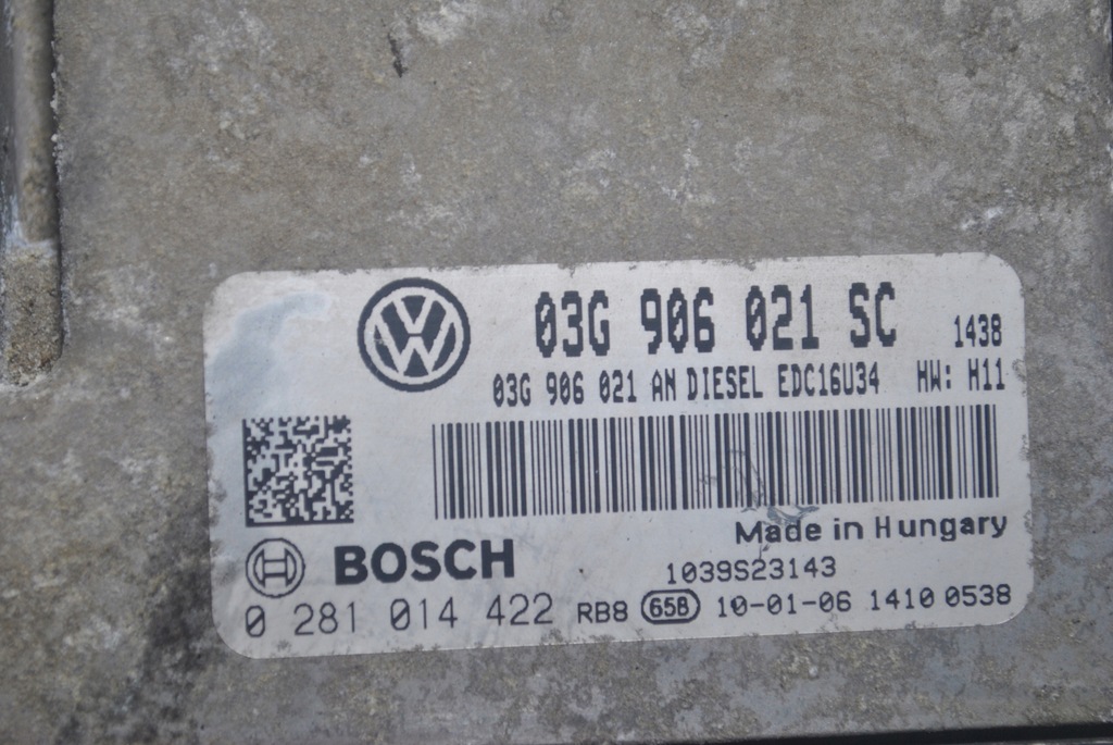 фото №7, Бортовий комп'ютер блок керування двигуна seat leon ii lift 03g9060215c 028101w422