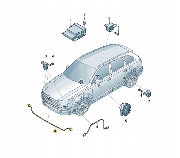 фото №1, Датчик тиску удару пішоходів audi q7 gp1