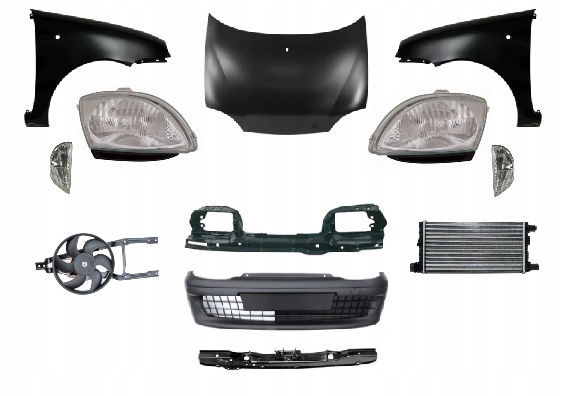 фото №1, Fiat seicento 1998-2009 kompletny перед капот pas