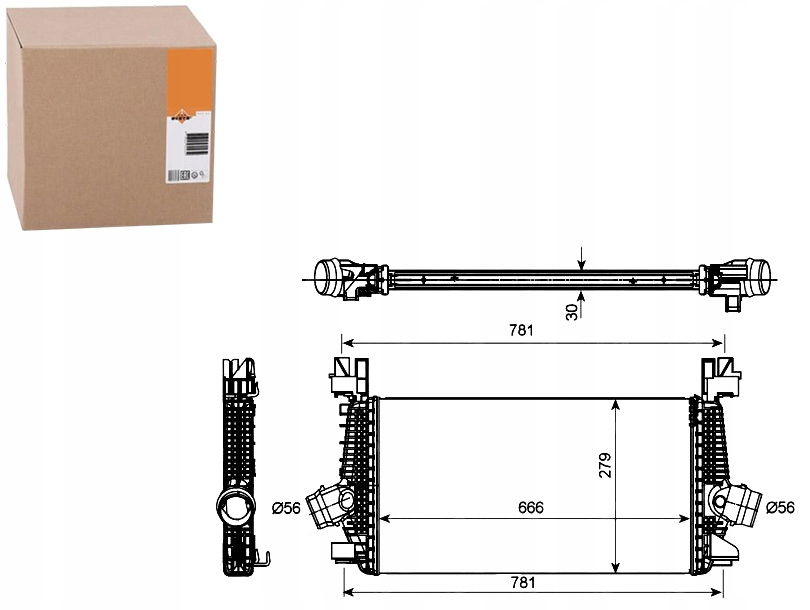 Nrf 30270 радиатор воздуха наддувочный Доставка