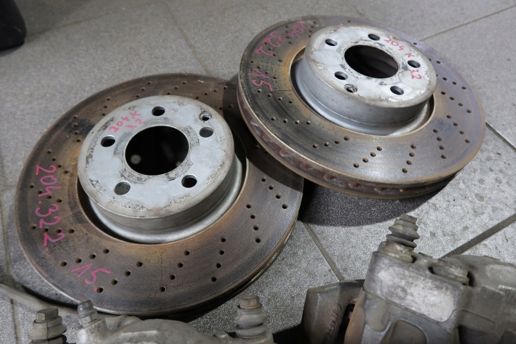 фото №12, Mercedes w204 тормозные диски суппорты перед 322mm w207