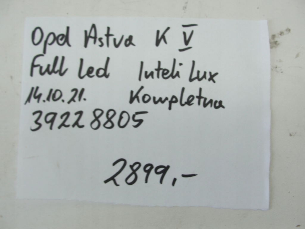 фото №12, Лампа перед ліва opel astra k v lift 19- full led inteli lux 39228805