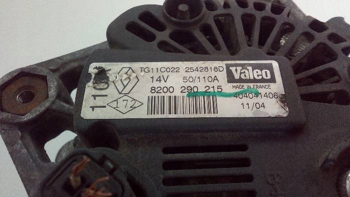 Генератор renault megane 2 1,6 b 8200290215 Недорого