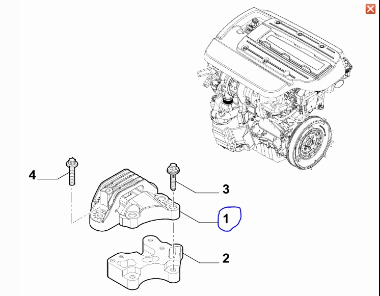 фото №4, Подушка двигателя jeep renegade 2.0 4x4 52034018 оригинальный номер