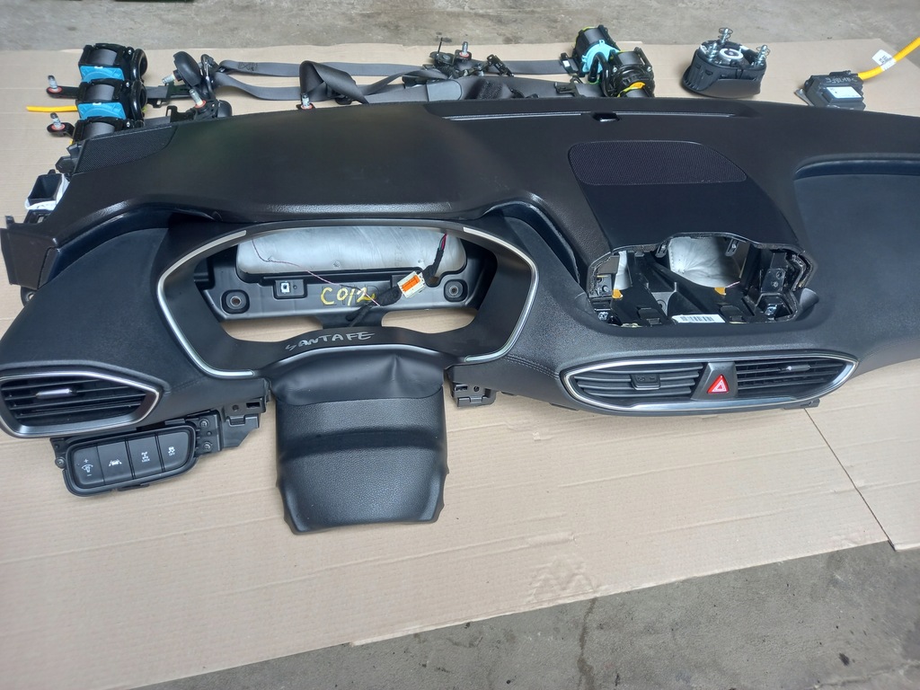 фото №9, Hyundai santa fe iv консоль панель приладів приладова kpl