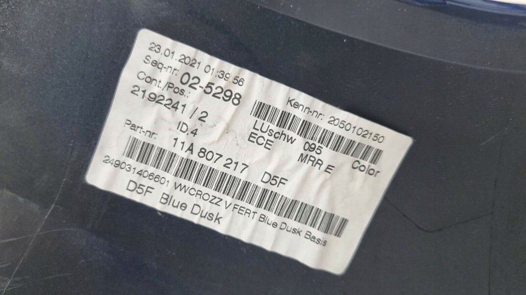 фото №11, Vw id.4 id 4 2021- бампер передний перед 11a807221