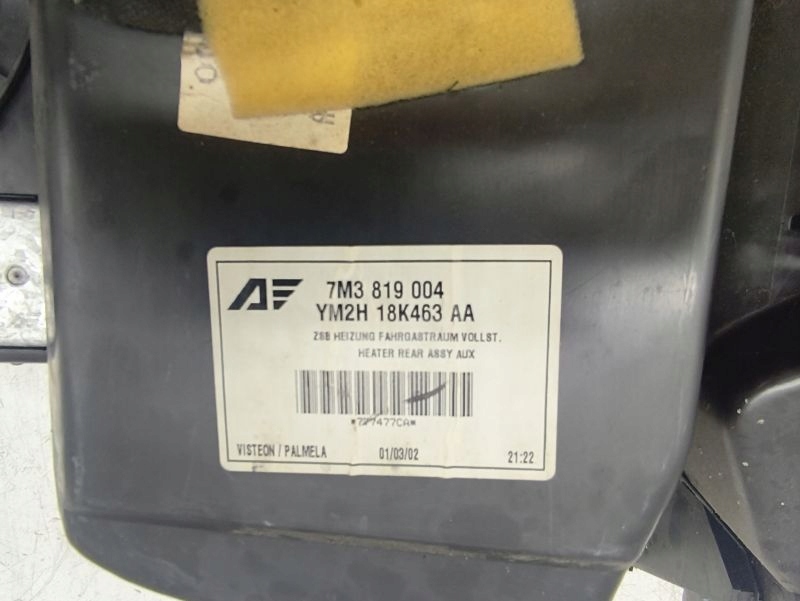 фото №6, Обігрівач seat alhambra ford galaxy vw sharan 7m3819004 7m0819062