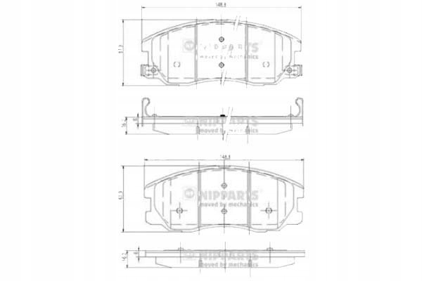 фото №1, Nipparts тормозные колодки тормозные chevrolet captiva 2.2 d