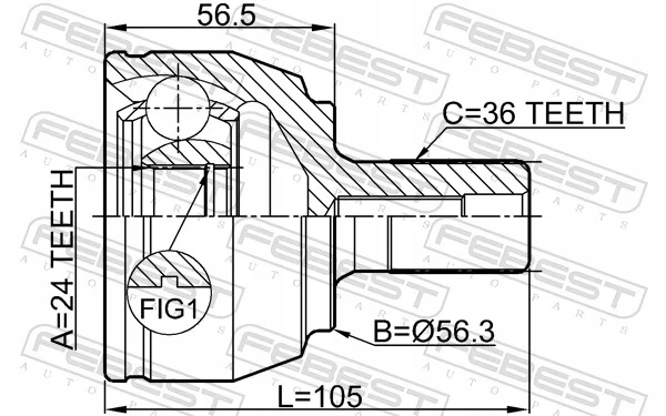 Купить Шрус  приводной febest 2110-focii20