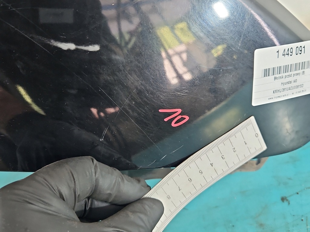 фото №13, Крыло перед правый hyundai i40 чёрный ub6
