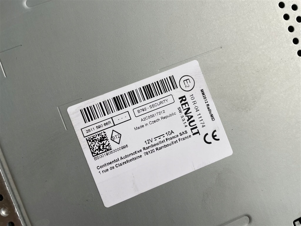 фото №3, Радио навигация рамка кронштейн kod renault trafic 3 iii 19r