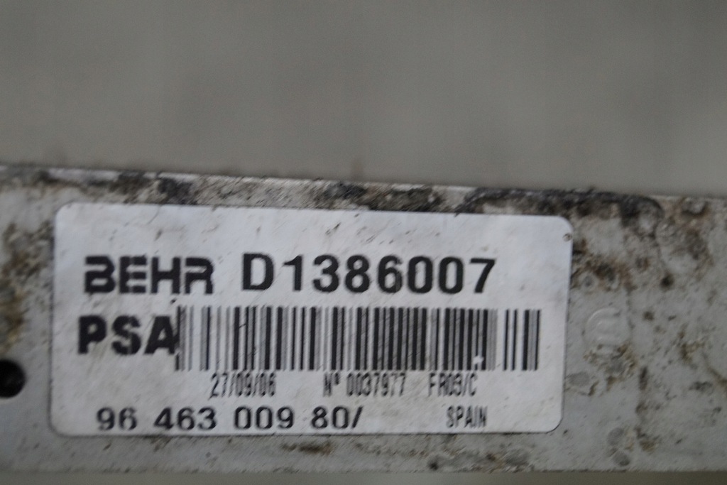 фото №4, Радиатор интеркулер peugeot 407 2.7 hdi 04-10