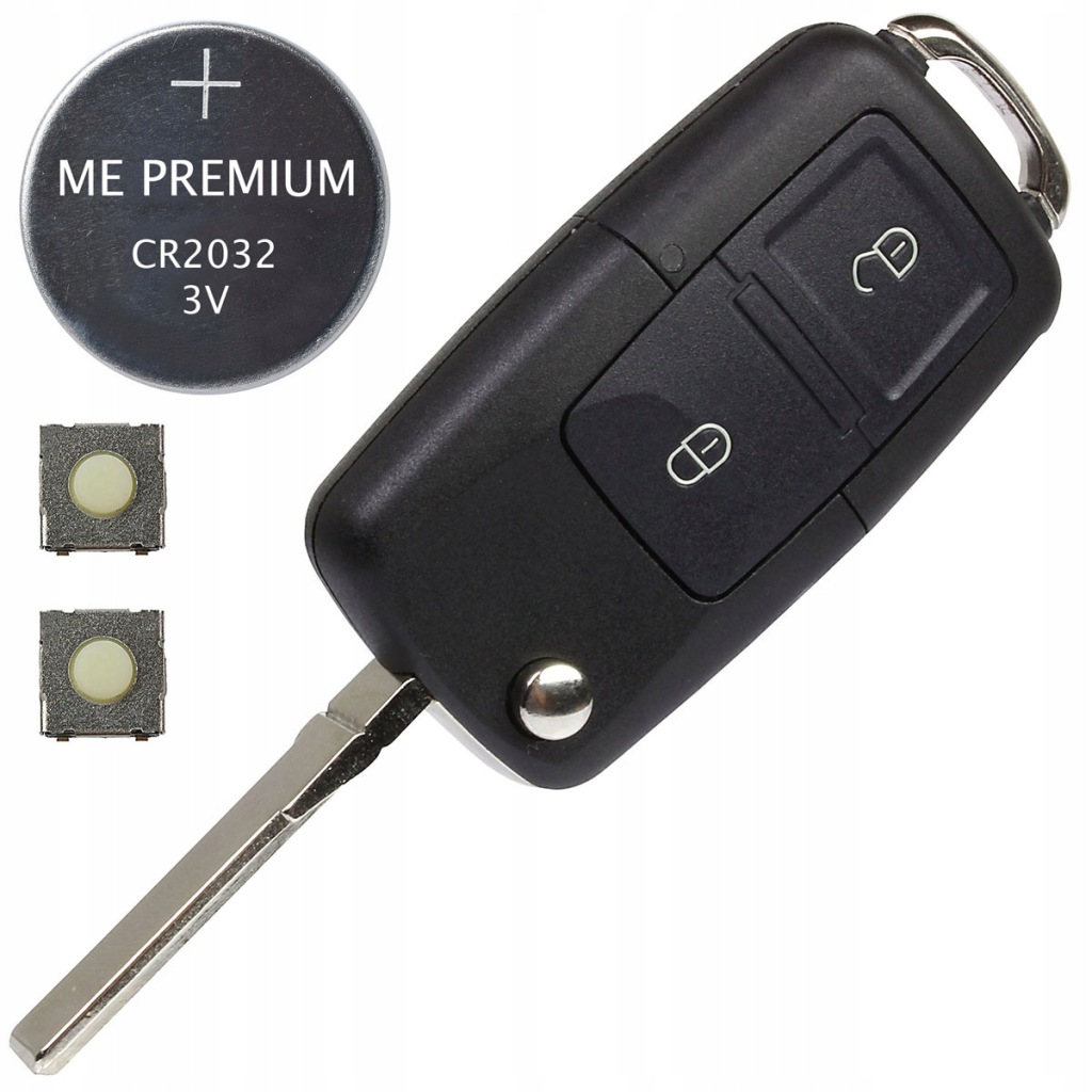 фото №1, Корпус ключа пульта do seat skoda vw аккумулятор