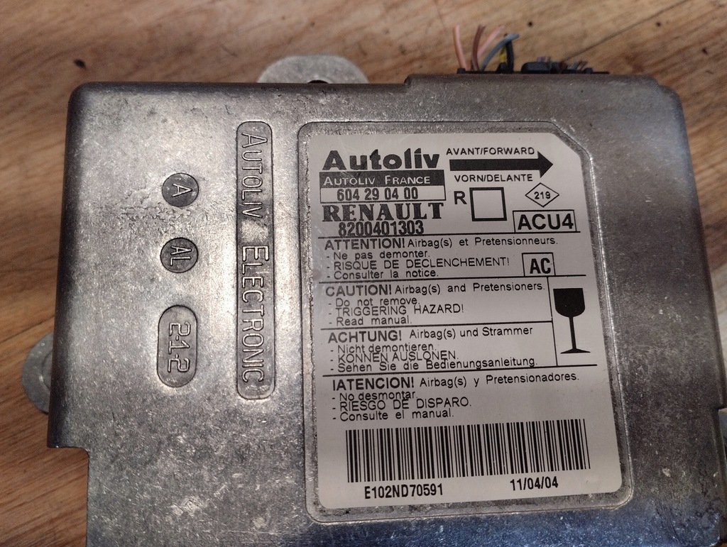 фото №2, Модуль подушка безпеки renault scenic ii 8200401303