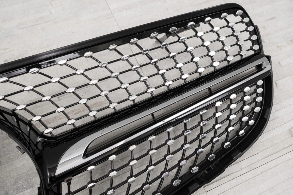 фото №10, Mercedes glc x253 2015-2019 решётка радиатора diamond чёрный