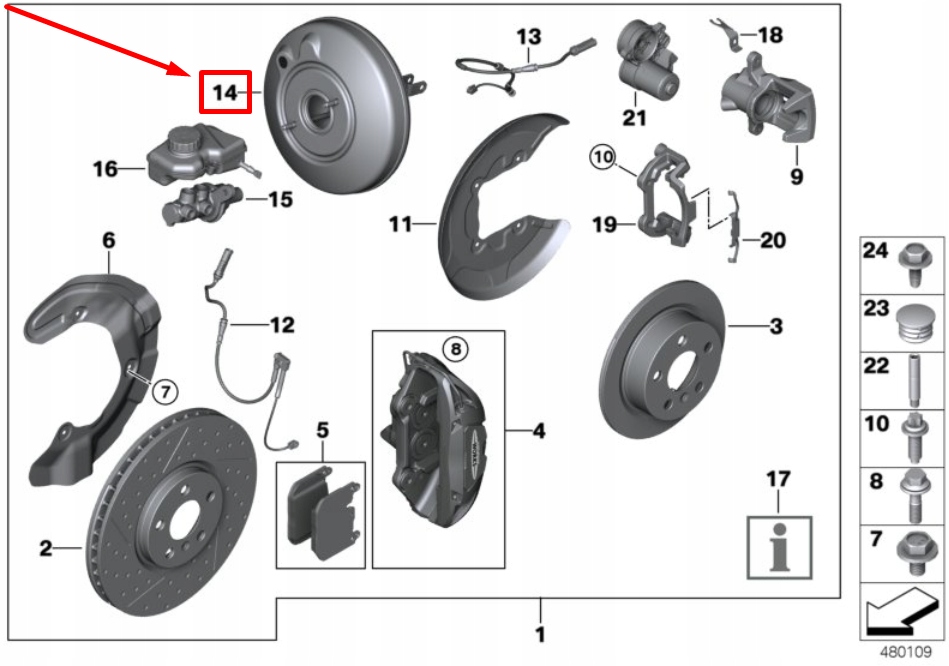 фото №1, Mini clubman f54 brake серво unit 34336873436 6873436