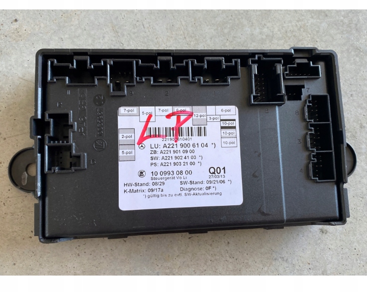 фото №1, Mercedes w221 модуль блок керування двері лівий перед