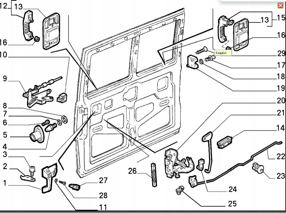 фото №11, Замок двері бокових ducato права сторона fiat 7711981