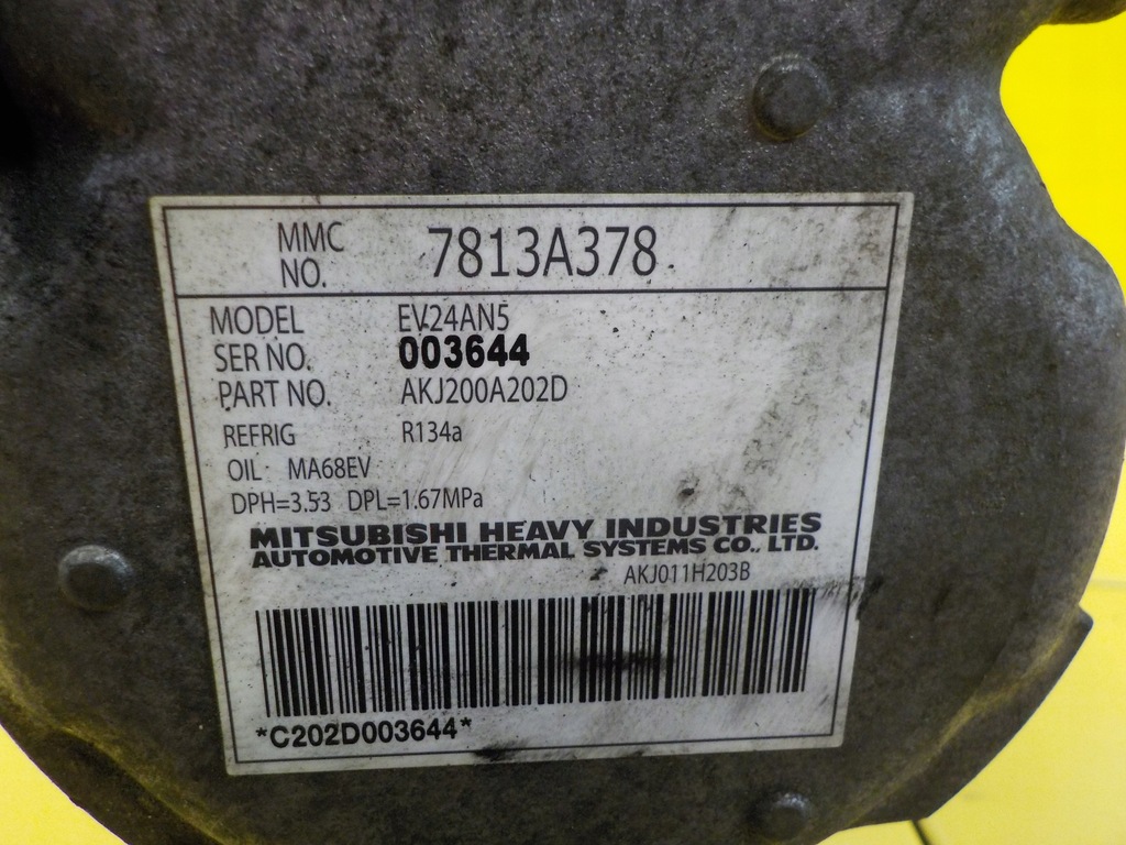 фото №5, Outlander iii 2.0 phev hybrid 16r 121km компрессор кондиционера 7813a378