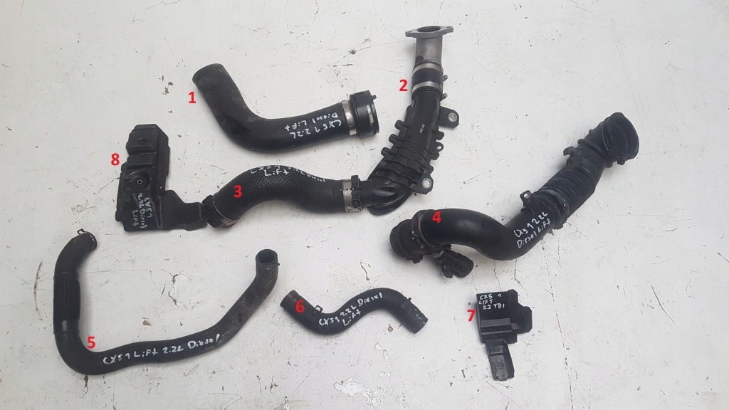 фото №1, Пабтрубок  труба шланг воды mazda cx5 2.2 citd sh01