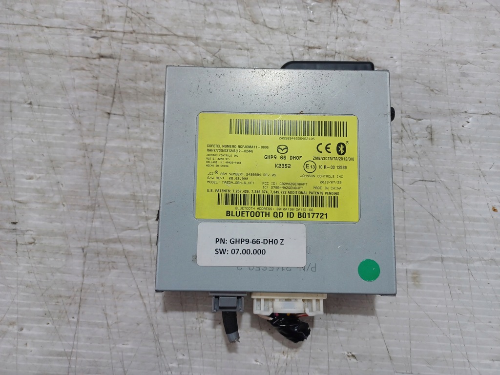 фото №1, Модуль bluetooth mazda 6 ghp966dh0f