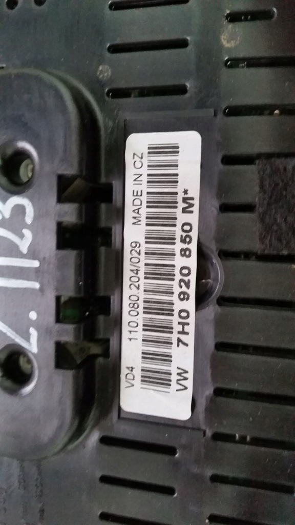 фото №12, Прилади лічильник vw transporter t5 2.5tdi 7h0920850m