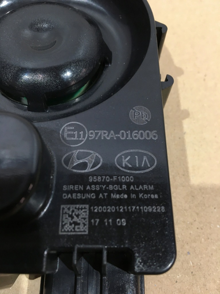 фото №2, Сирена сигнализация kia sportage iv 15-