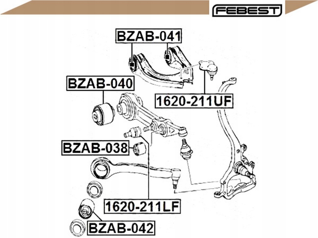 фото №10, Febest bzab-040 подшипниковый узел, рычаг