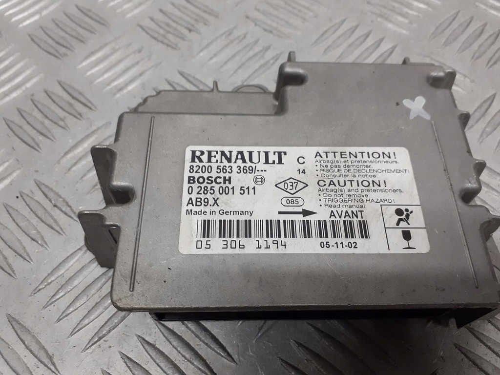 фото №4, Модуль датчик подушка безопасности renault clio iii 8200563369