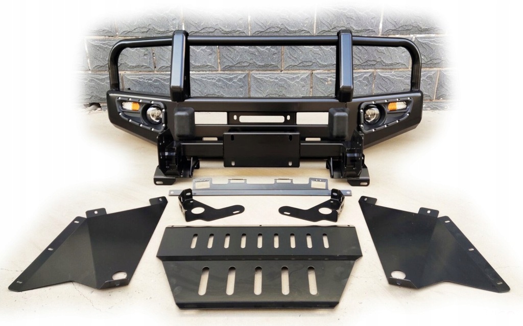 фото №9, Бампер стальной передний с кенгурятник плита pod лебёдка toyota hilux 05-12