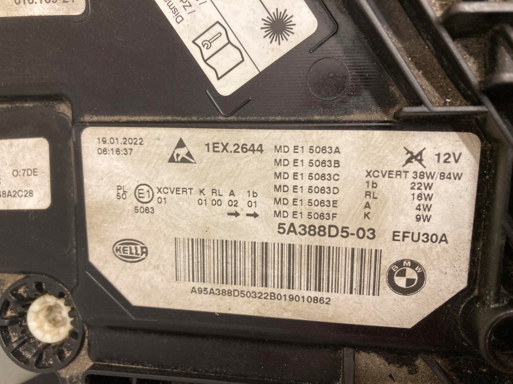Лампа ліва фара bmw 5 g30 g31 рестайлінг  laser європа ідеальна демонтаж Ціна