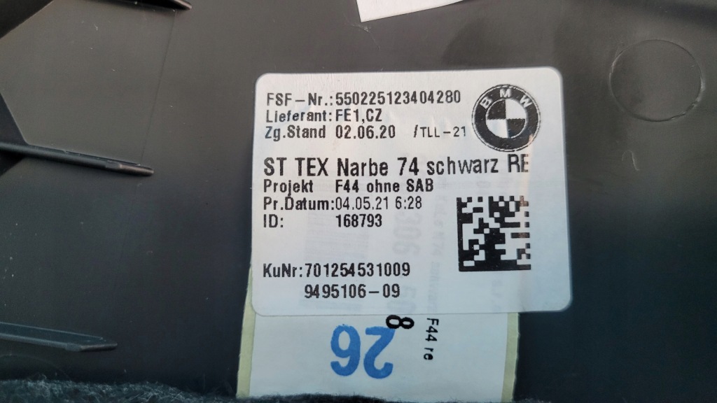 фото №10, Bmw 2' f44 218d gran coupe 21r защита обшивка сиденье правый 9495106